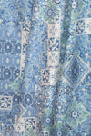 designer 'istanbul montage' cotton lawn - denim 1.1 yds