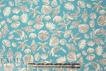 designer 'she sells sea shells' cotton jacquard