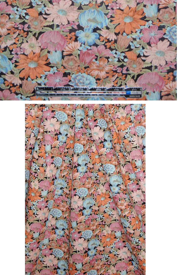 Italian salmon/dusty rose Liberty-esque floral cotton lawn