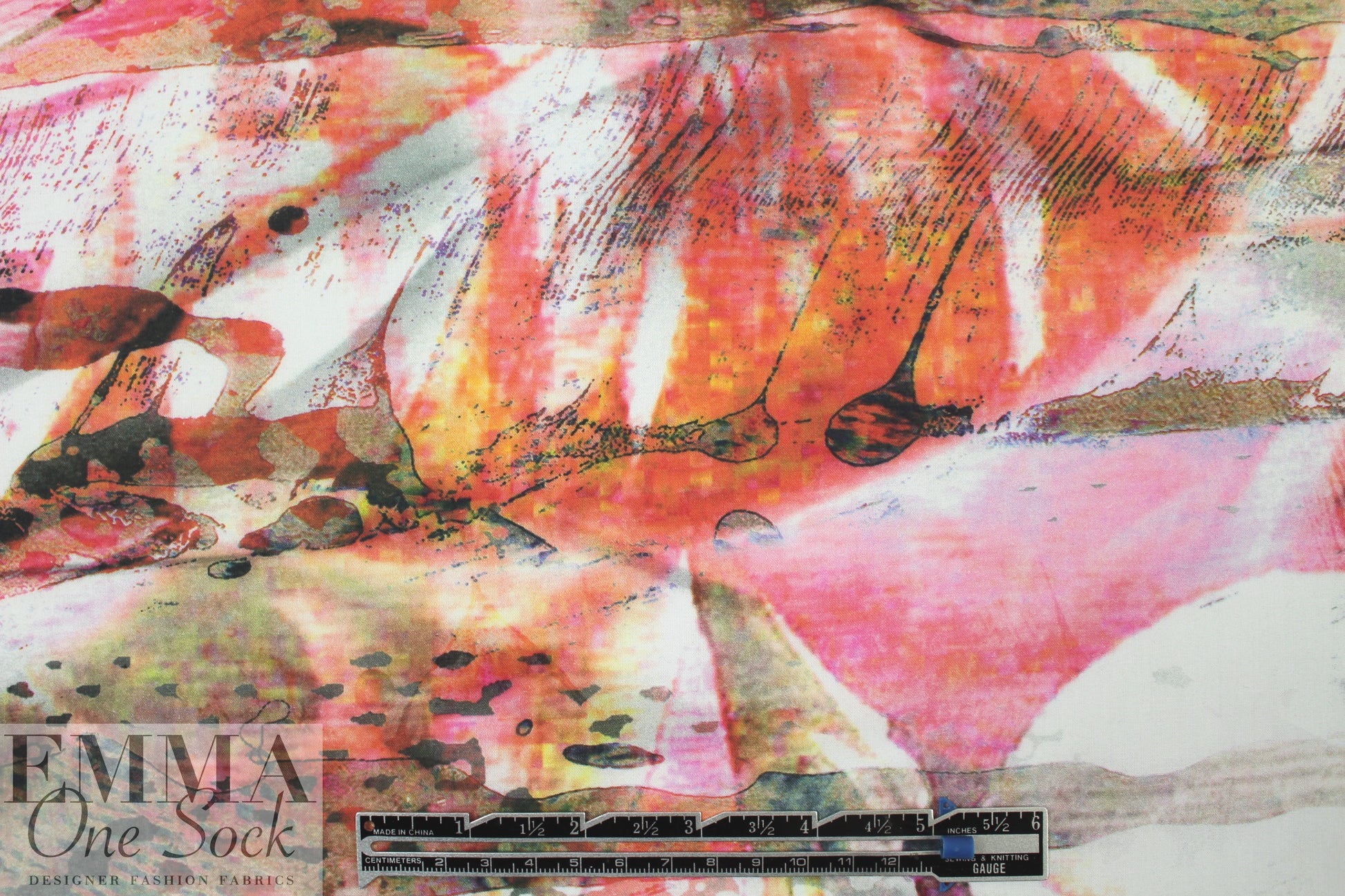 Italian rouge abstract lightweight cotton shirting