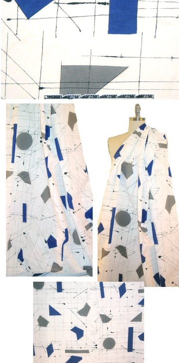 Italian cotton shirting - modern art
