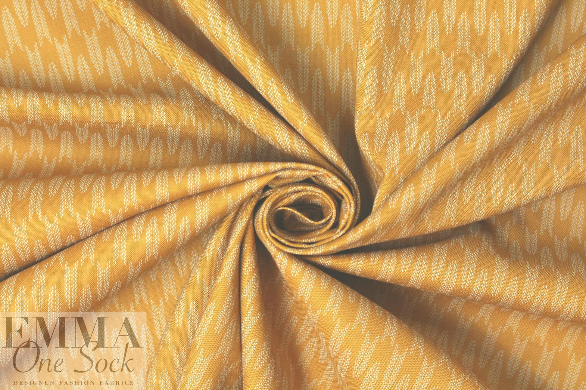 Japanese printed cotton woven - curry graphic