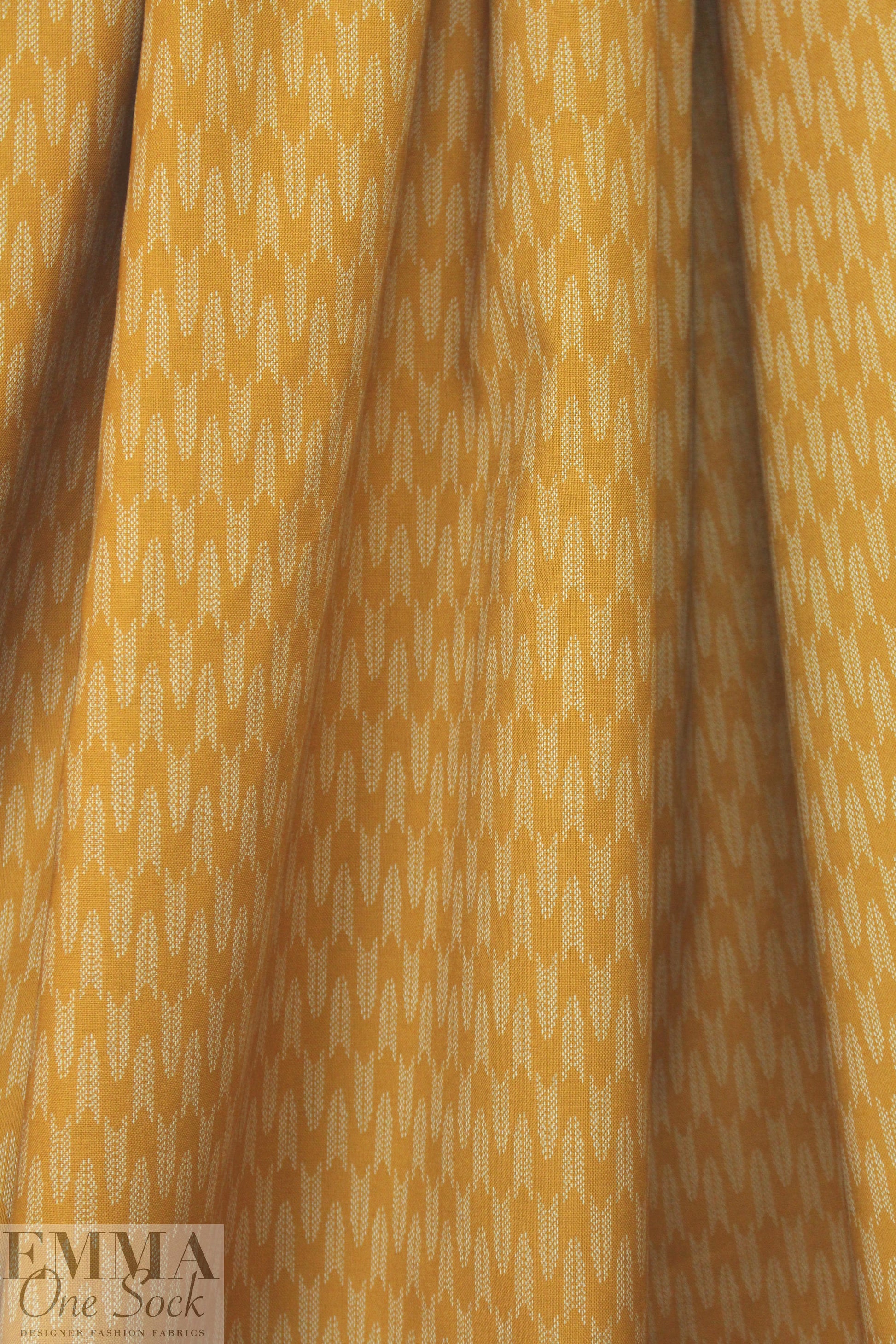 Japanese printed cotton woven - curry graphic 1 yard