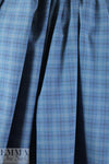 CA designer blues yarn dyed plaid cotton shirting 2 yds