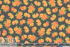 French orange floral printed cotton shirting 1.625 yd