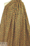 French orange floral printed cotton shirting