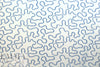 NY designer blue serpentine on white cotton shirting 1.5 yds