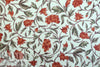 NY designer mint/brick floral cotton shirting