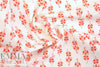 NY designer mistletoe motif cotton stretch shirting
