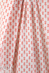 NY designer mistletoe motif cotton stretch shirting 2 yds