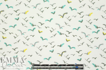 NY designer 'flying south' cotton stretch woven .75 yds