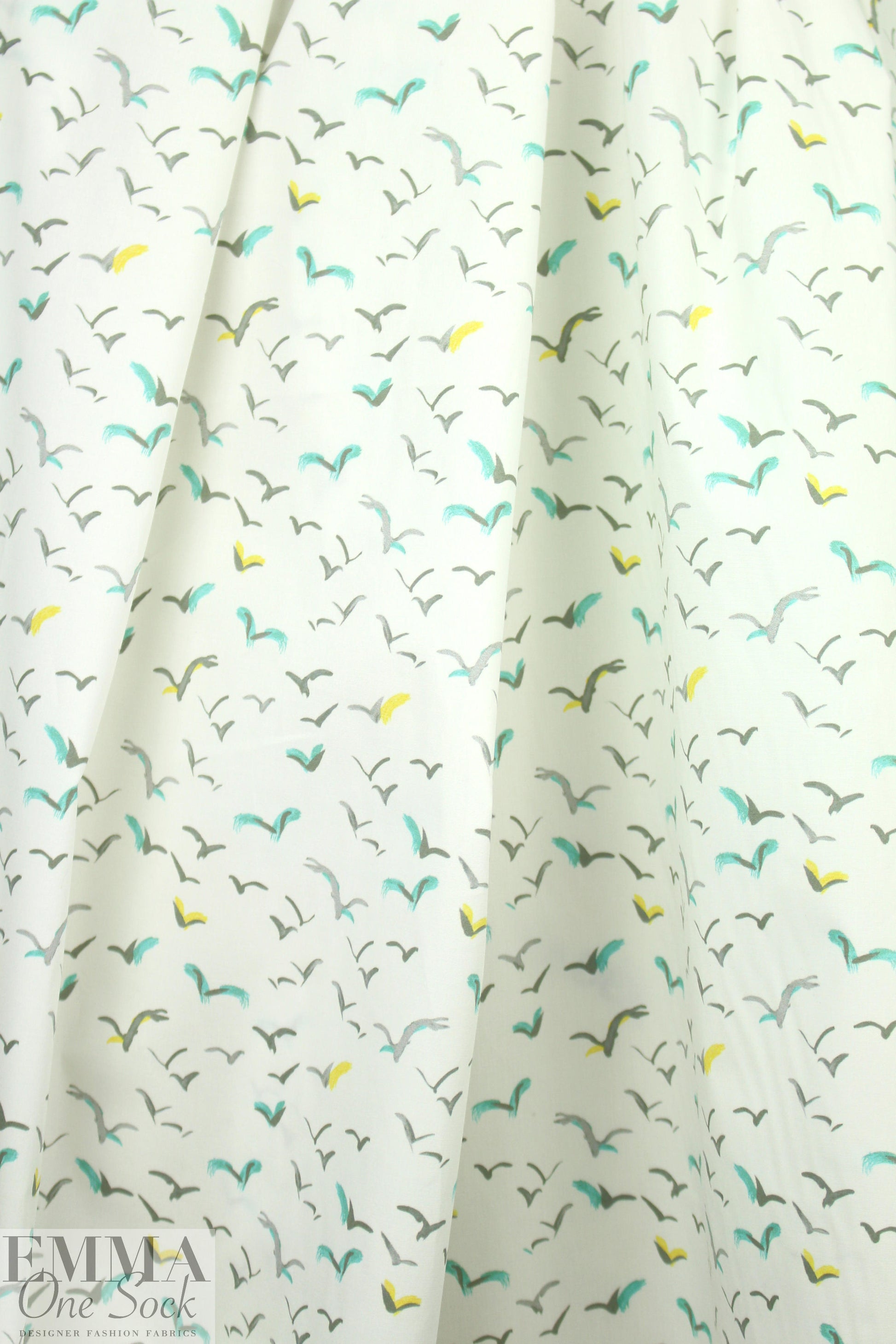 NY designer 'flying south' cotton stretch woven .75 yds
