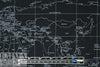 NY designer black/white world map cotton poplin .5 yds