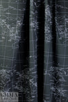 NY designer black/white world map cotton poplin
