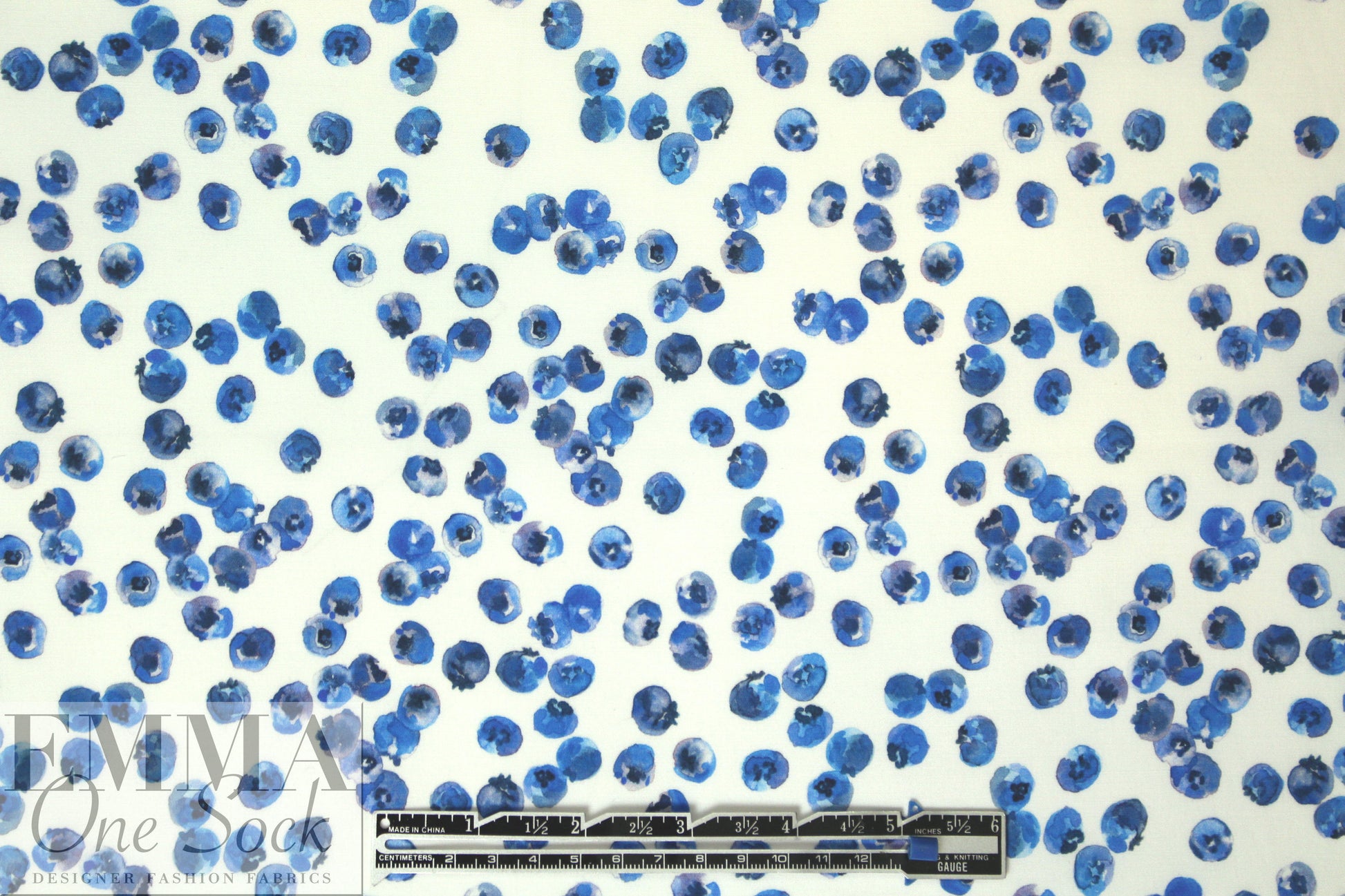NY designer blueberries cotton stretch shirting