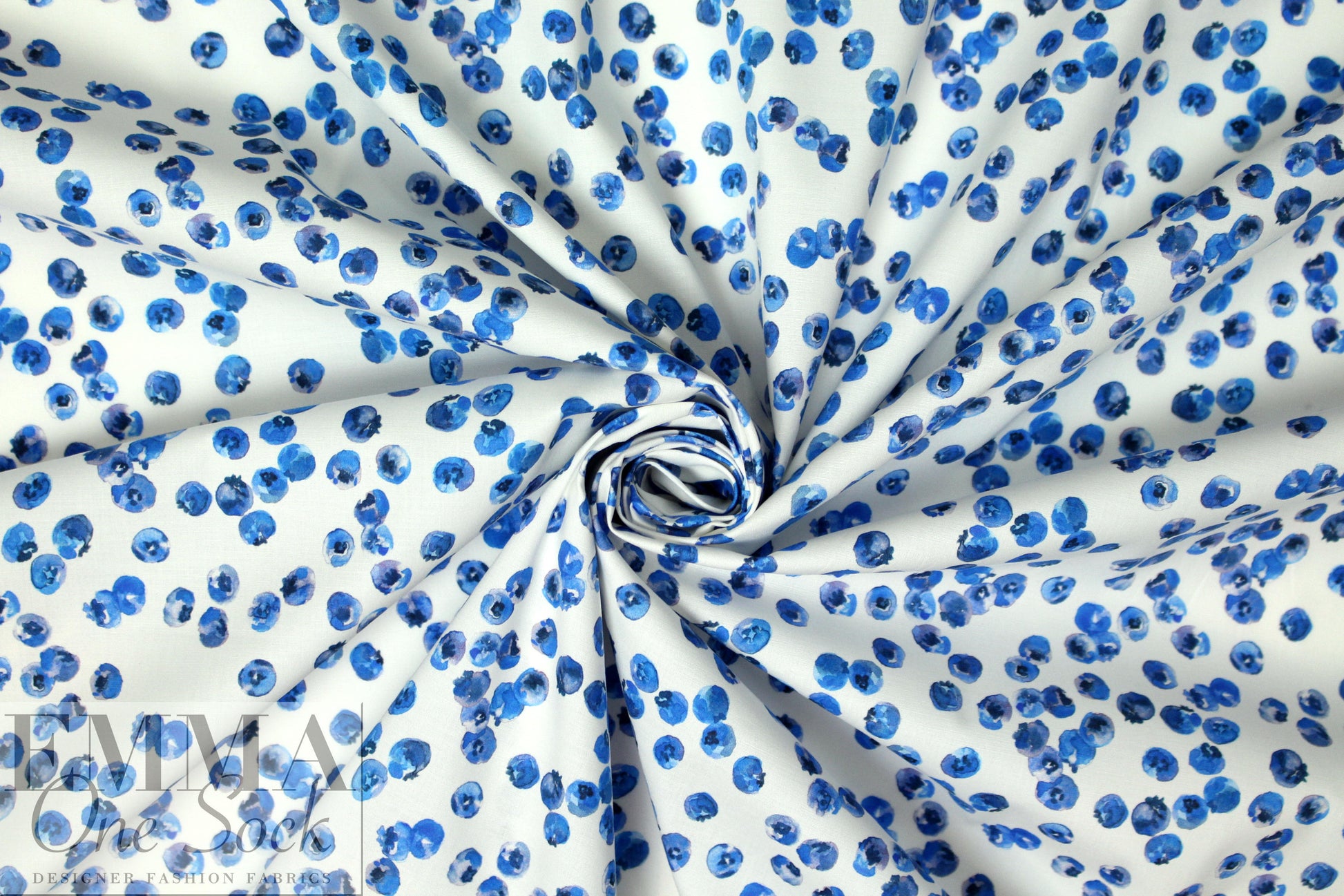 NY designer blueberries cotton stretch shirting