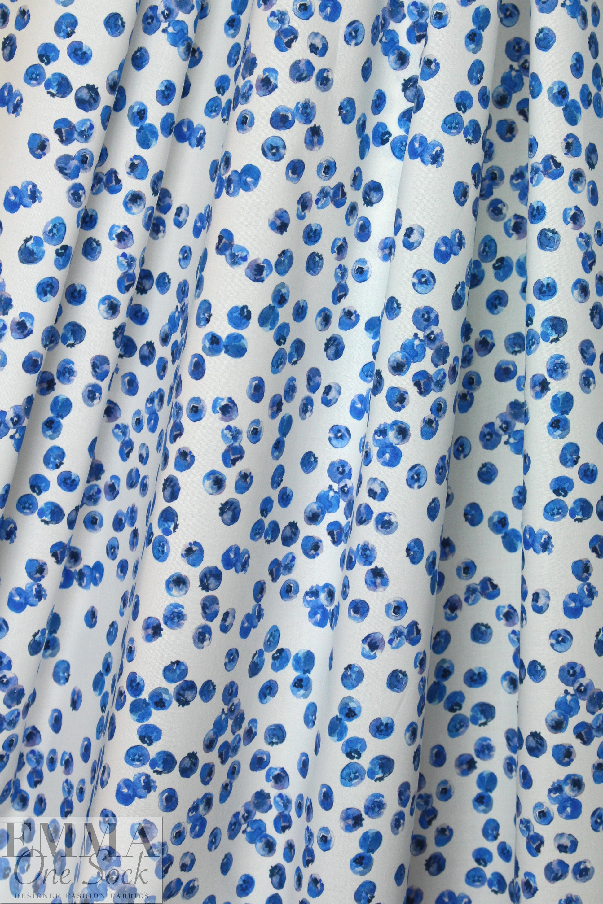 NY designer blueberries cotton stretch shirting