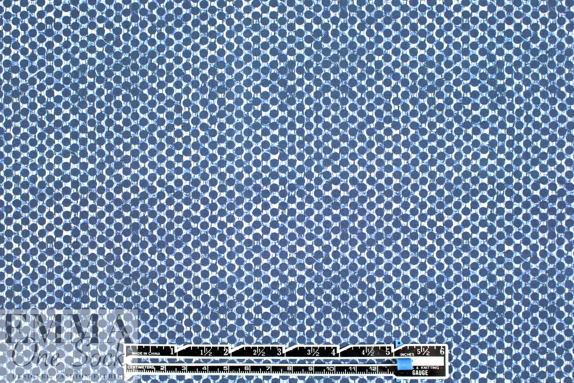 NY designer graphic dots cotton stretch woven