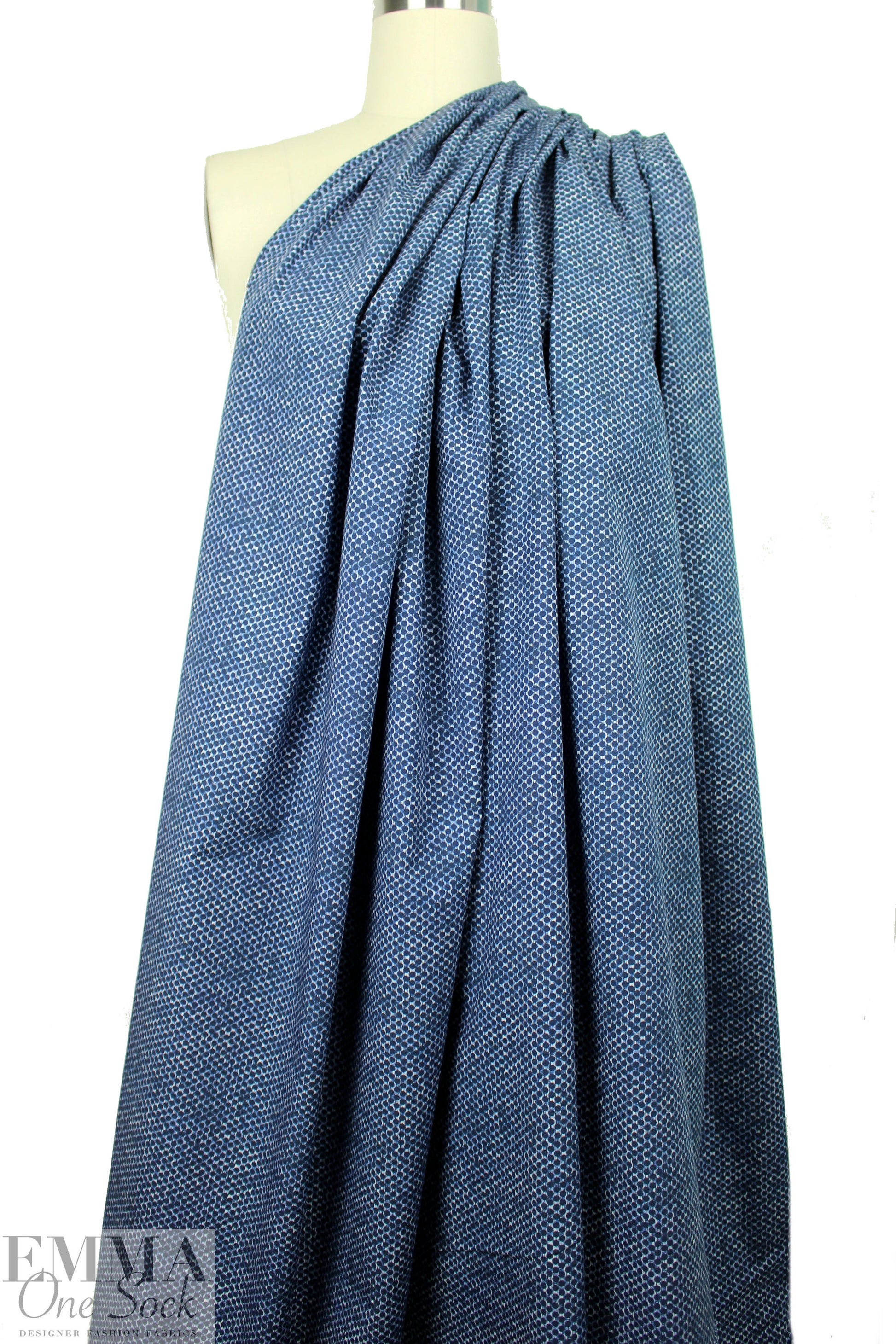 NY designer graphic dots cotton stretch woven