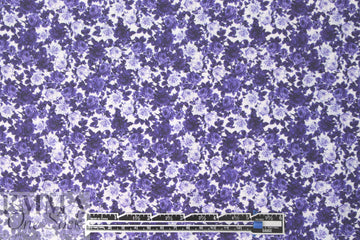 NY designer Liberty-esque blue floral cotton poplin