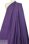 Caroline C0nstas cobalt/red graphic cotton shirting 1.66 yds
