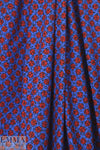 Caroline C0nstas cobalt/red graphic cotton shirting