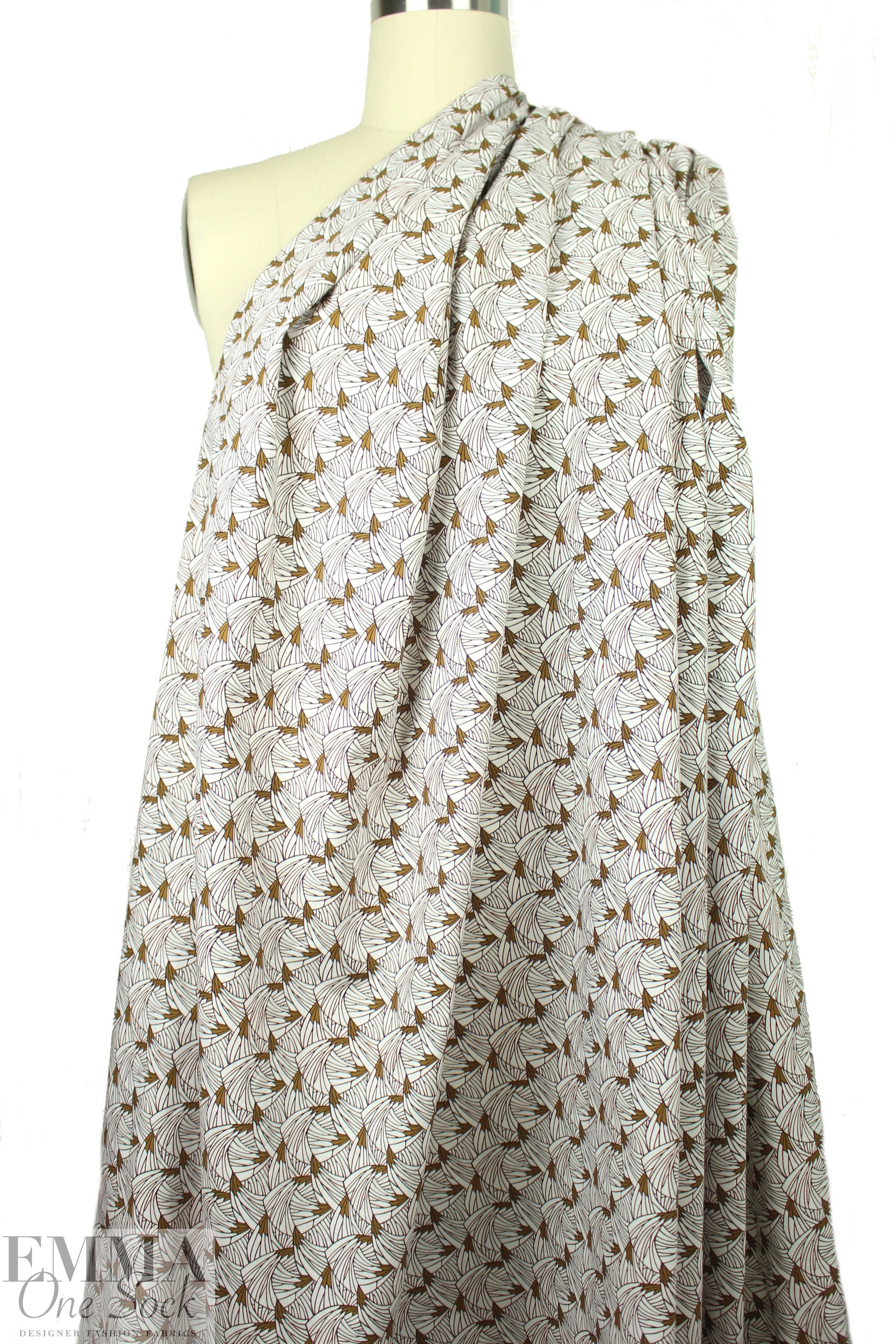 NY designer organic shapes cotton woven