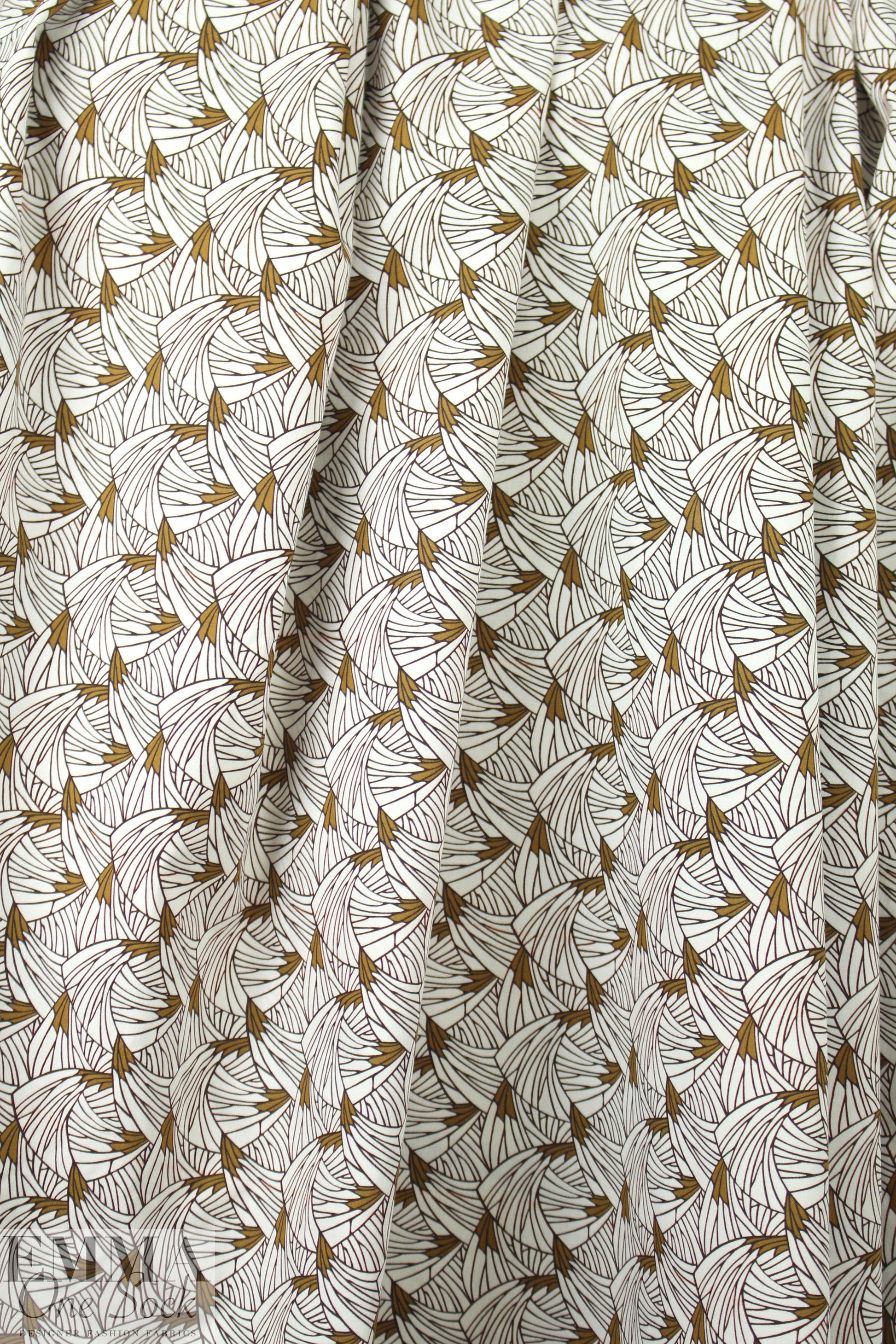 NY designer organic shapes cotton woven