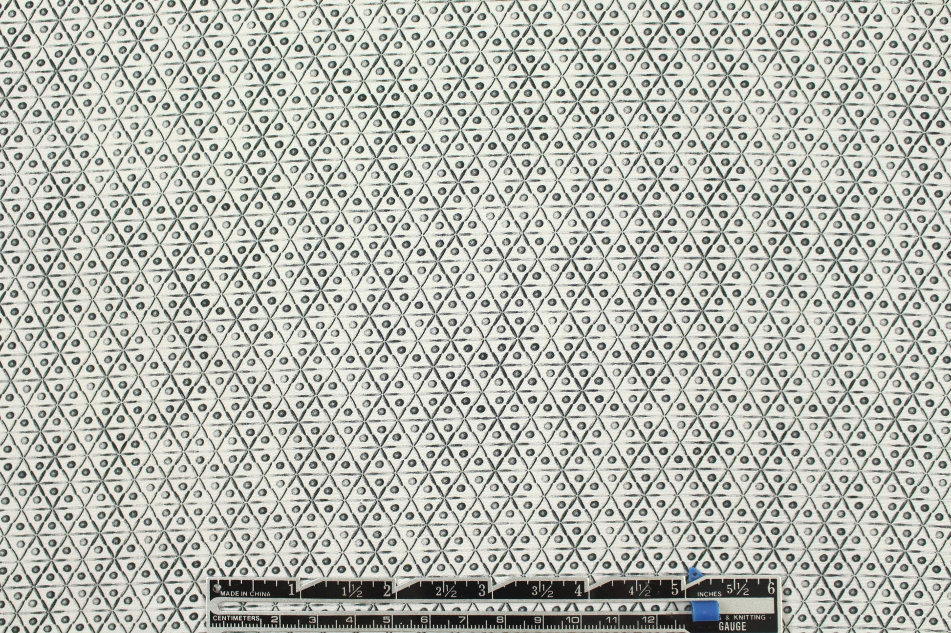 NY designer geodots cotton stretch woven
