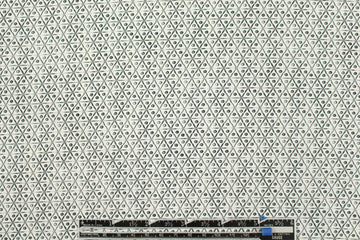 NY designer geodots cotton stretch woven
