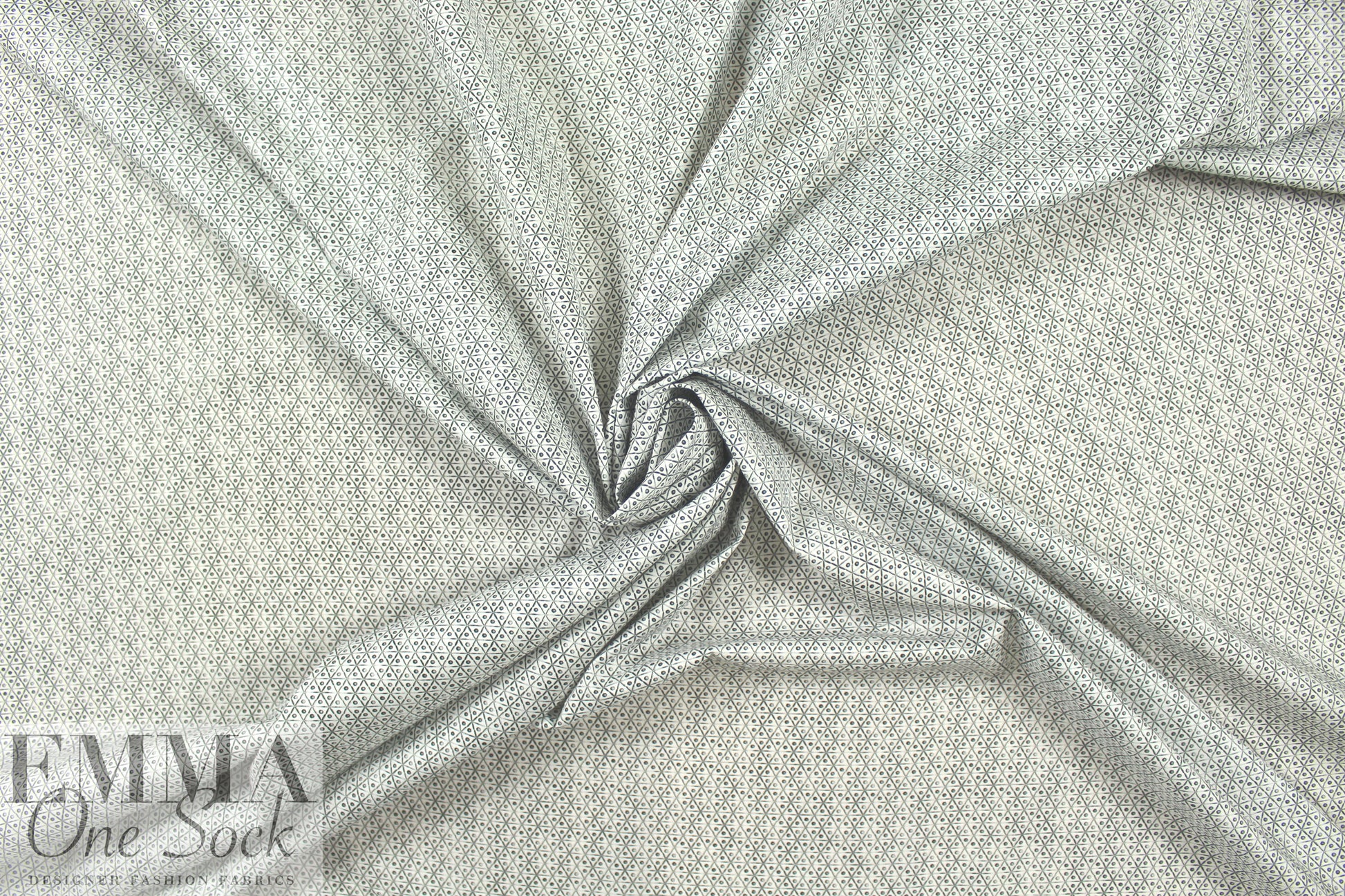 NY designer geodots cotton stretch woven
