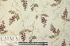 NY designer 'ivory flower' cotton stretch shirting .875 yds