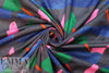 Whit large stylized tulip cotton shirting