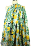 NY designer painted lemons stretch cotton shirting