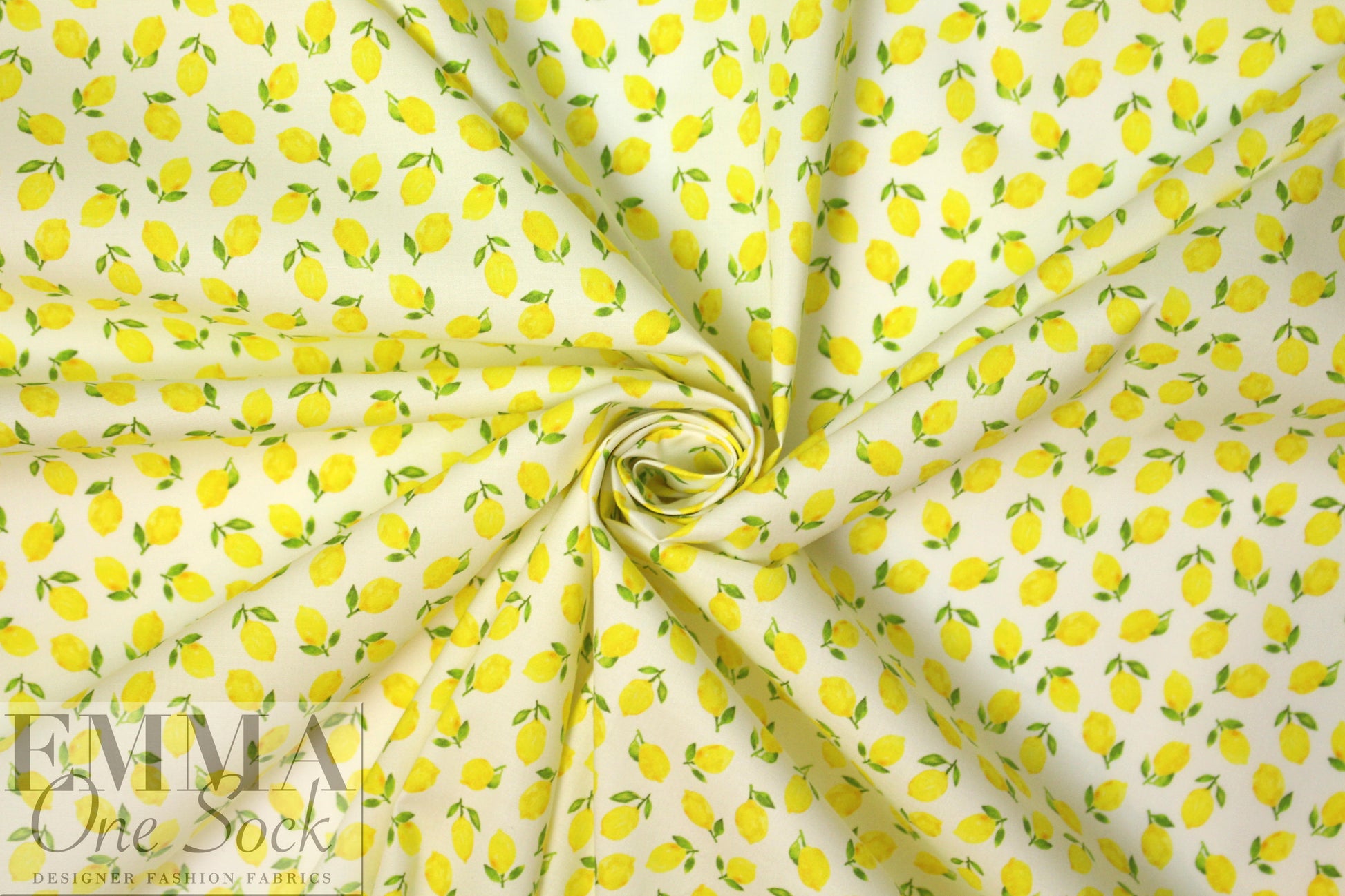NY designer lemons cotton stretch shirting 1.375 yds
