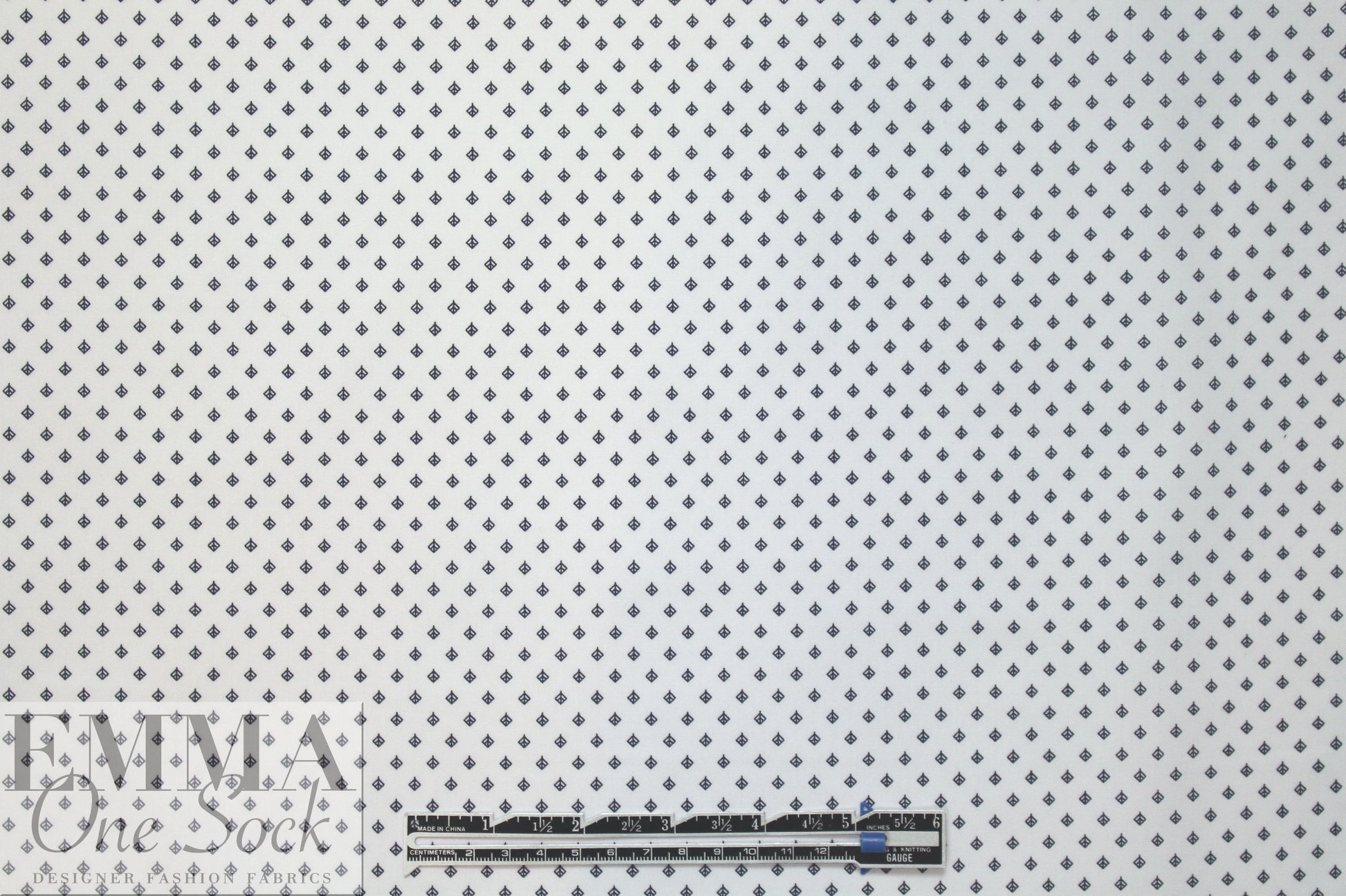 Italian graphic 'leaf' motif cotton shirting