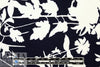 NY designer vertical stretch floral silhouette cotton woven .625 yds