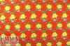 NY designer vivid stylized flowers cotton shirting