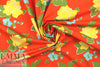 NY designer vivid stylized flowers cotton shirting