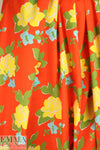 NY designer vivid stylized flowers cotton shirting