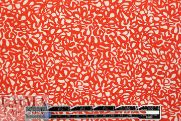 NY designer red/white squiggles cotton stretch poplin 2 yds