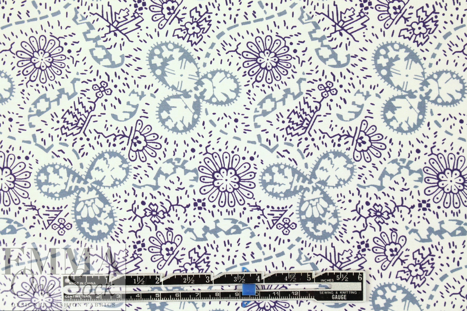 NY designer graphic whimsy cotton poplin 1.125 yds