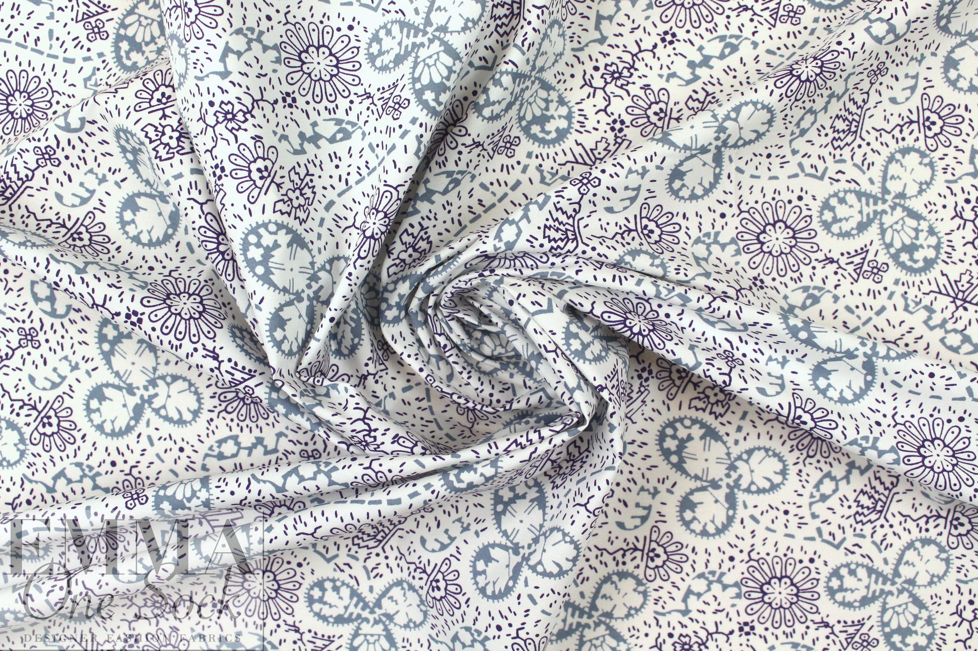 NY designer graphic whimsy cotton poplin 1.125 yds