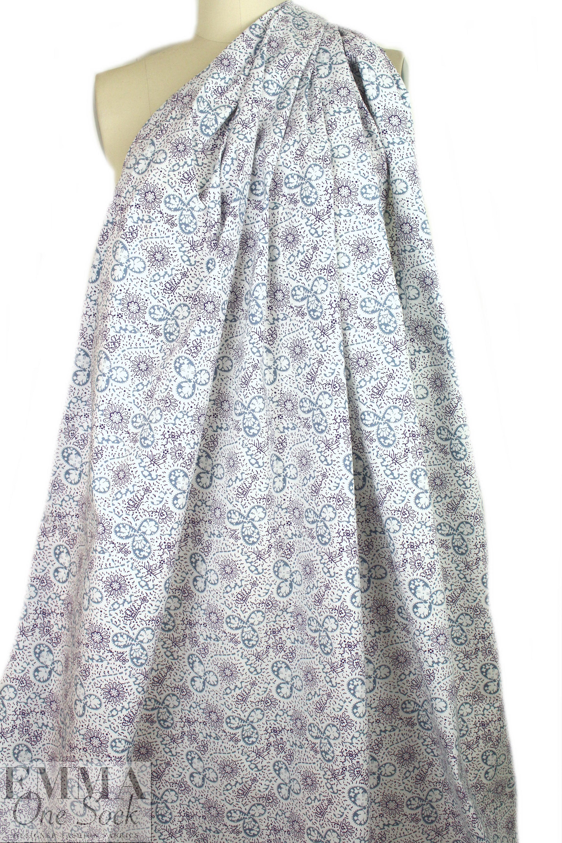 NY designer graphic whimsy cotton poplin 1.125 yds