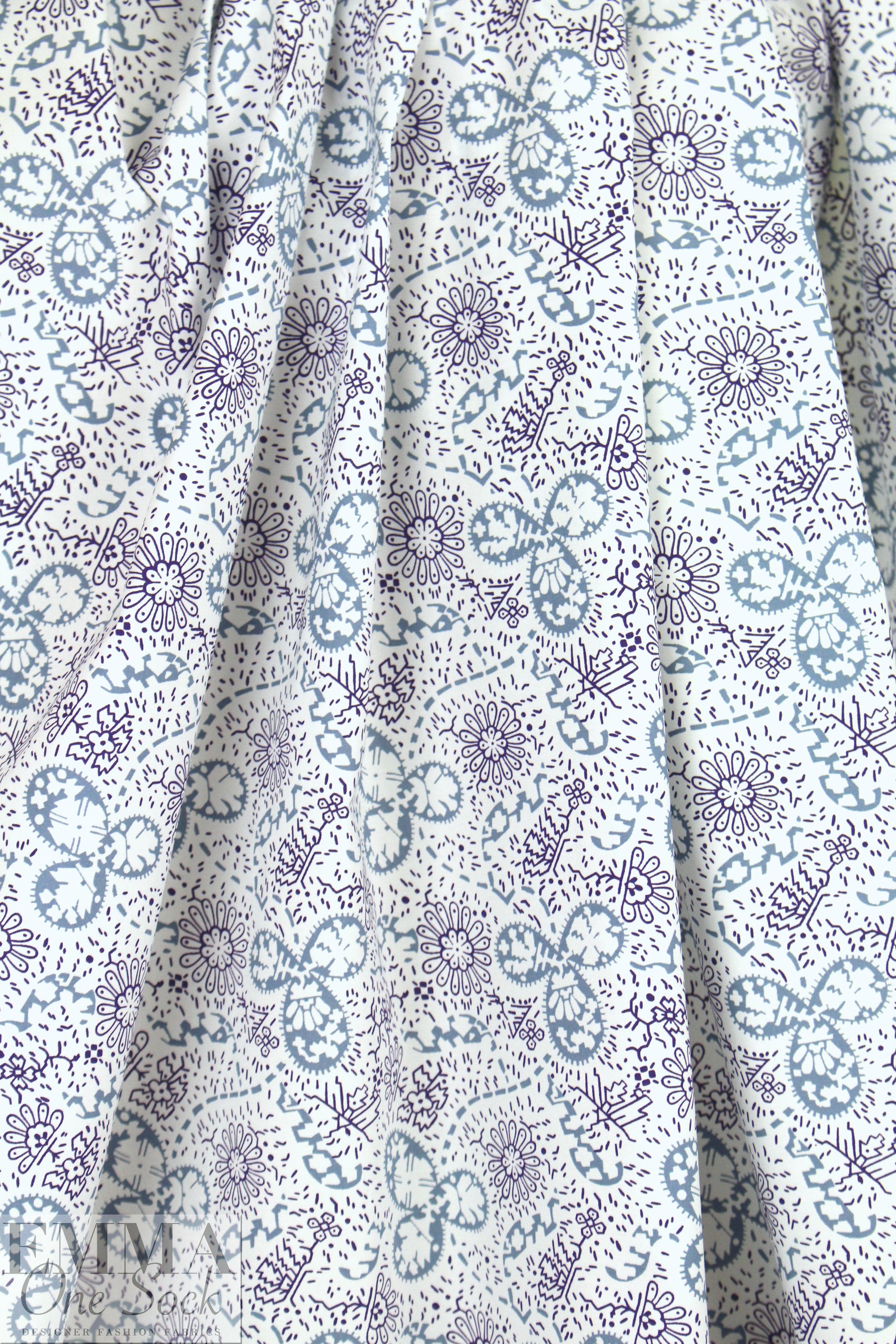 NY designer graphic whimsy cotton poplin 1.125 yds