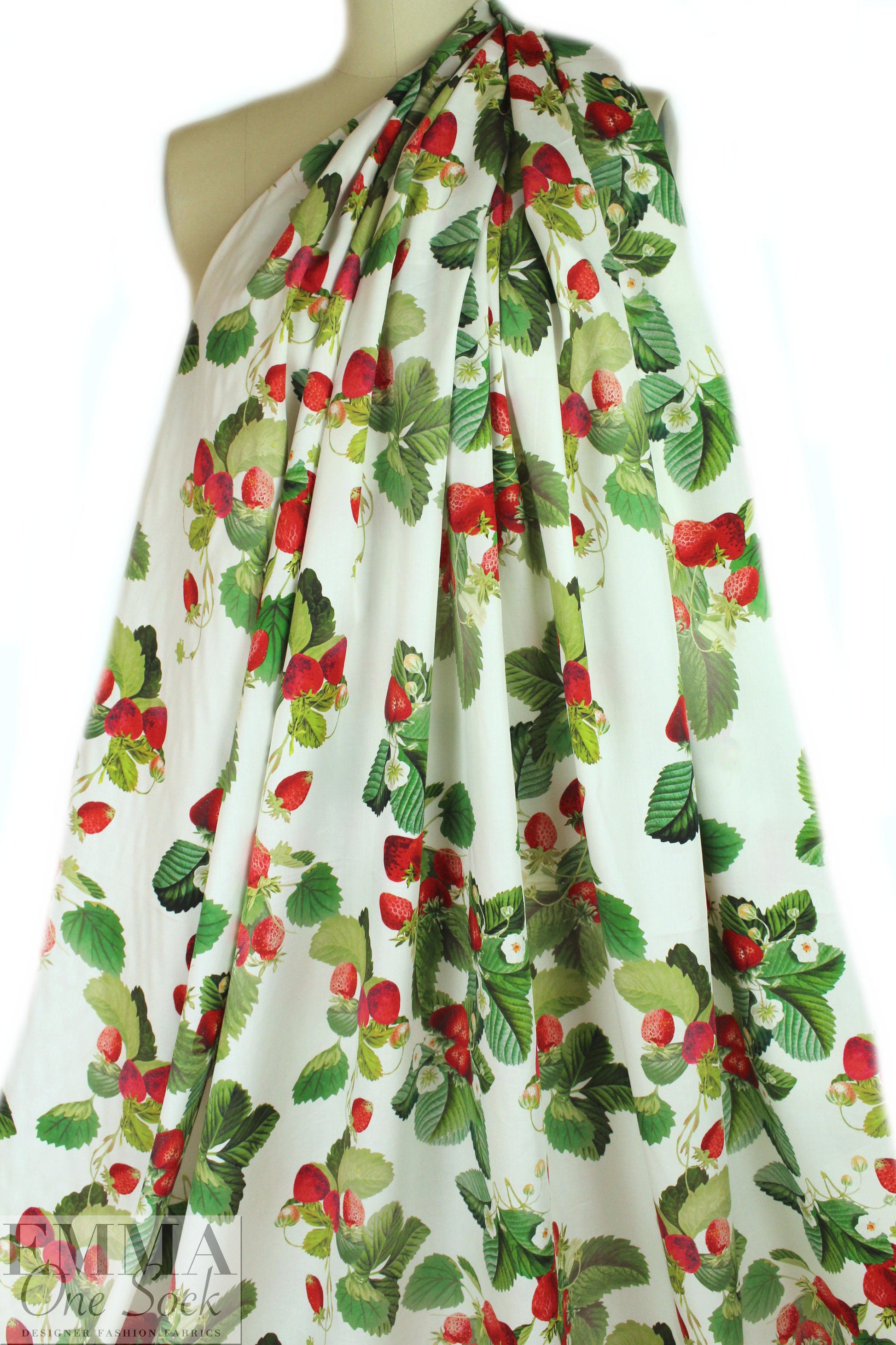 NY designer 'strawberry season' cotton shirting