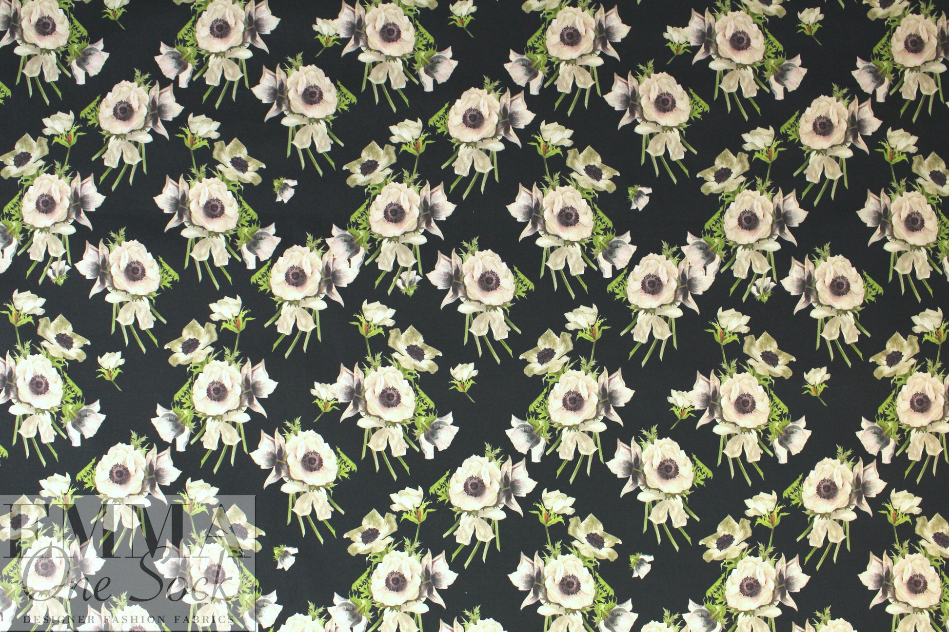 NY designer floral bouquets cotton stretch shirting