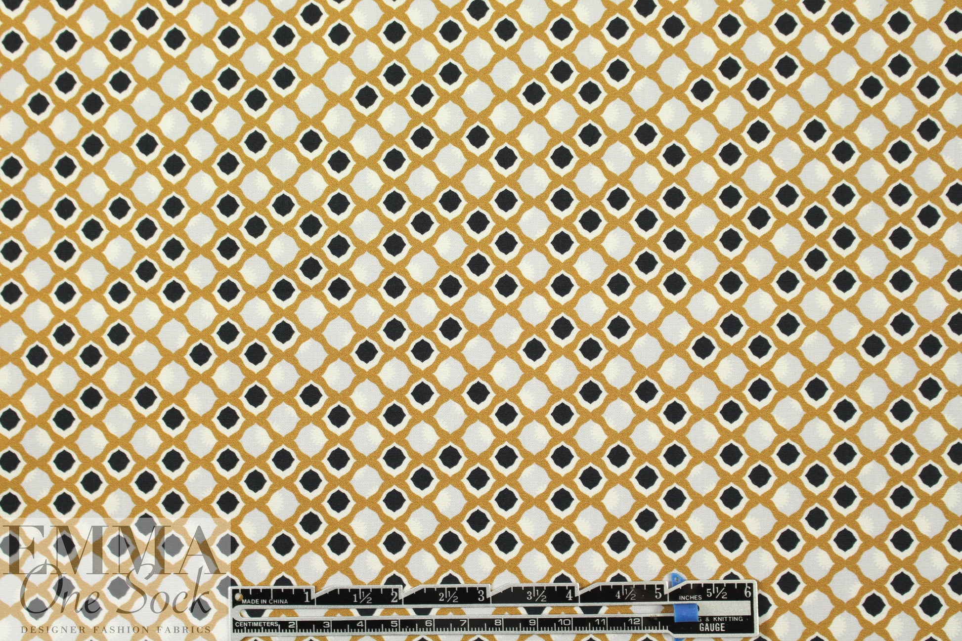 NY designer caramel/black/gray cotton shirting