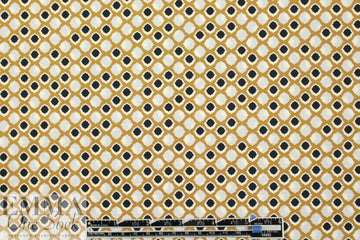 NY designer caramel/black/gray cotton shirting