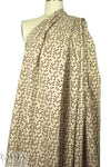 NY designer caramel/black/gray cotton shirting